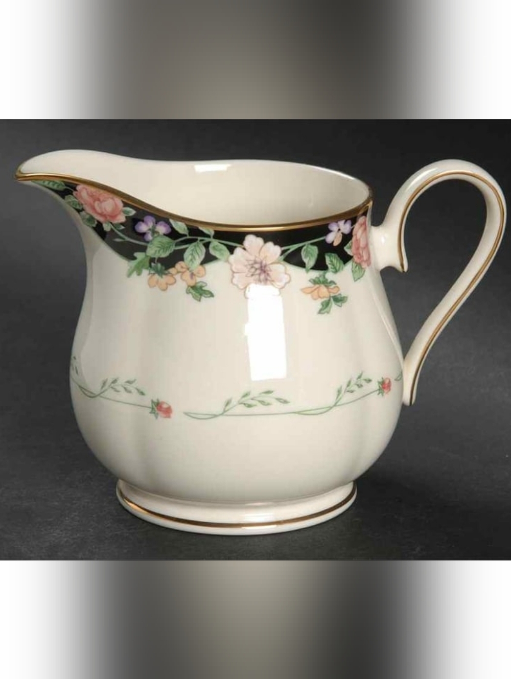 Vintage Lenox Prairie Blossom Floral Creamer Made in USA